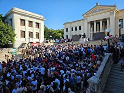 تجمع اعتراضی دانشجویان کوبایی علیه جنایت‌های رژیم صهیونیستی