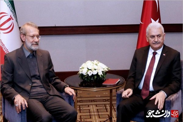 لاریجانی با نخست وزیر ترکیه دیدار کرد +عکس