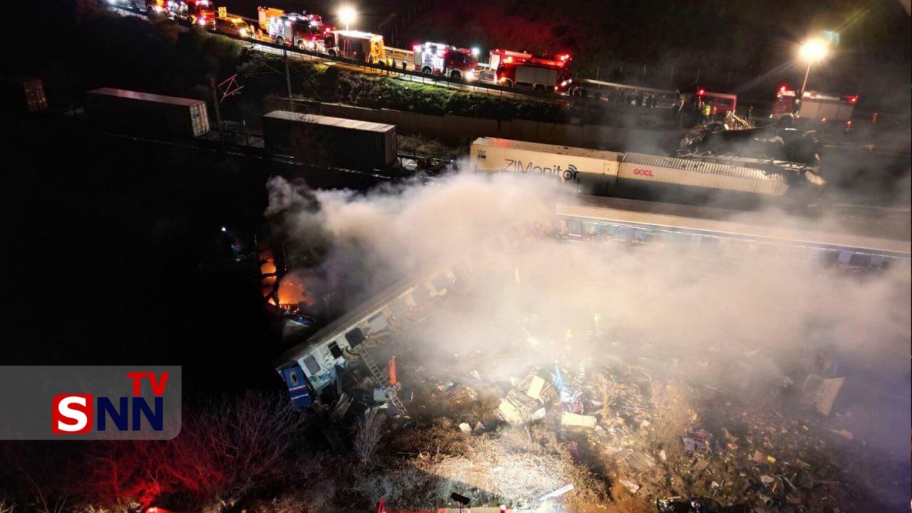 ۱۱۴ کشته و زخمی در حادثه تصادف دو قطار در یونان