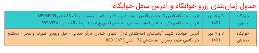شرایط اسکان دانشجویان روزانه غیربومی در خوابگاههای دانشگاه تهران اعلام شد شرایط اسکان دانشجویان روزانه غیربومی در خوابگاههای دانشگاه تهران اعلام شد