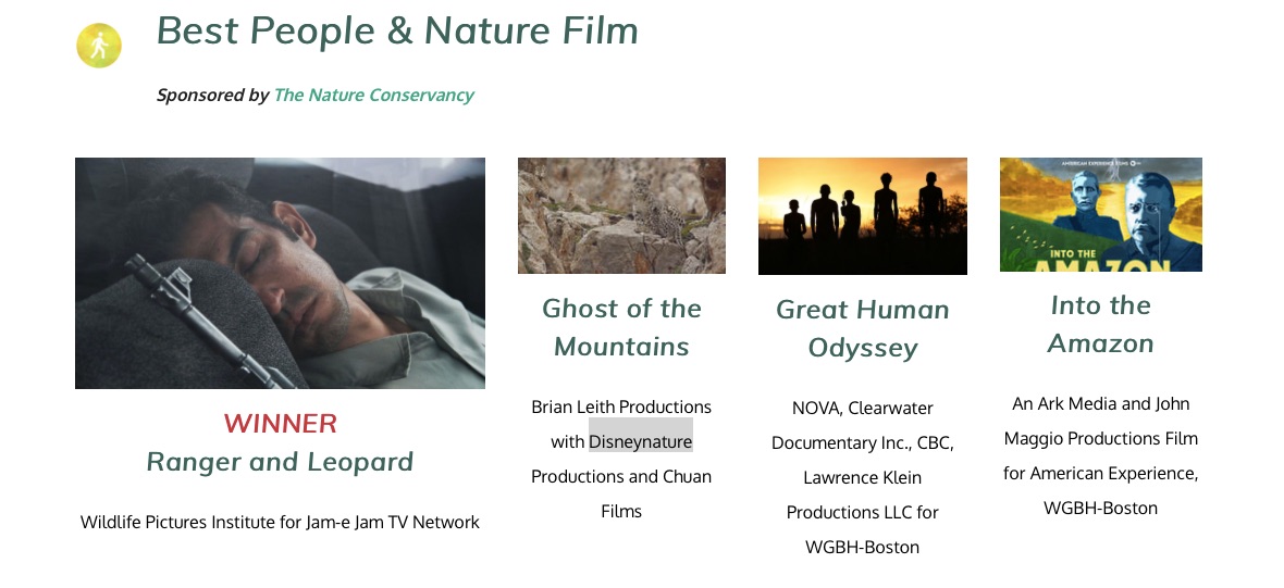 افتخارآفرینی مستند «محیط بان و پلنگ» در معتبرترین جشنواره آمریکا