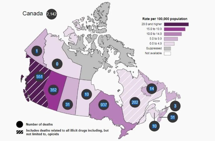 «کانادا» از بزرگترین مصرف‌کنندگان مخدر در جهان است