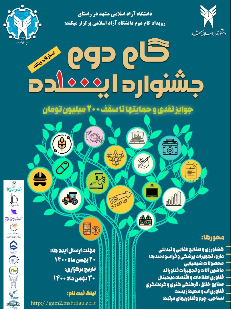 آماده//// گام دوم جشنواره ایده ۱۰۰۰ به همت دانشگاه آزاد مشهد برگزار می‌شود