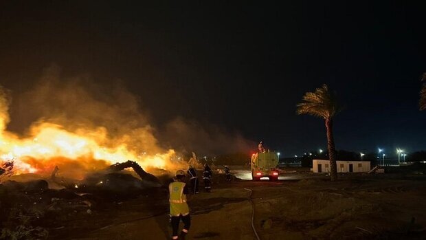 باغ «ملک فهد» در شهر مدینه آتش گرفت+ تصاویر