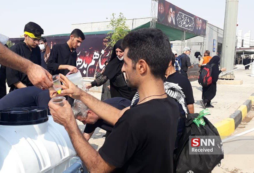 خدمت رسانی موکب بسیج دانشجویی خوزستان به زائرین اربعین حسینی