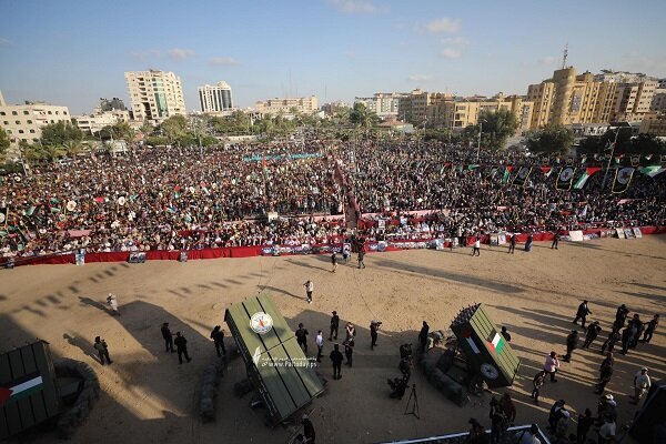 رونمایی جنبش جهاد اسلامی از سامانه جدید موشکی + عکس