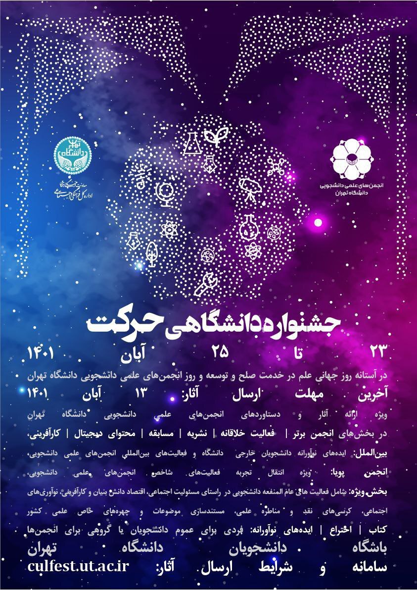 جشنواره دانشگاهی حرکت دانشگاه تهران برگزار می‌شود