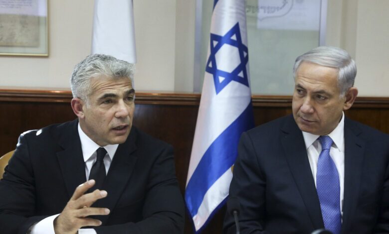 تداوم اختلاف سیاسی در تل‌آویو / لاپید و نتانیاهو در مقابل هم